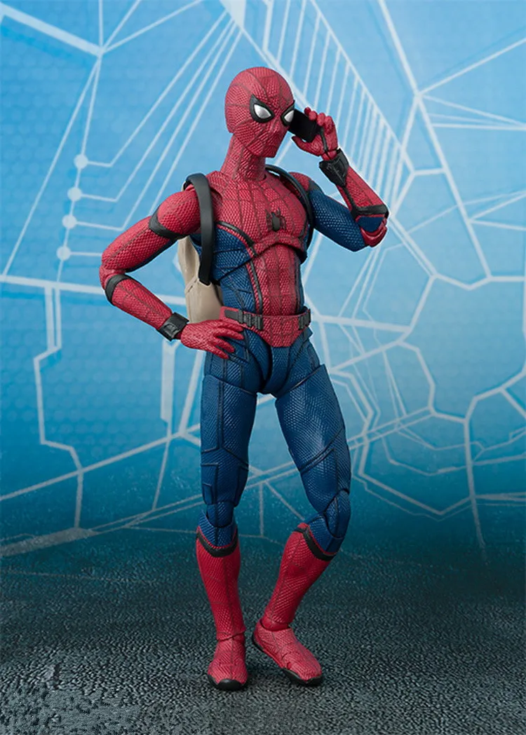 New Hot Toys Marvel Spider-Man: Homecoming Little Bug Back to School Season SHF Action Figure Joint Movable Model Doll Fans Gift