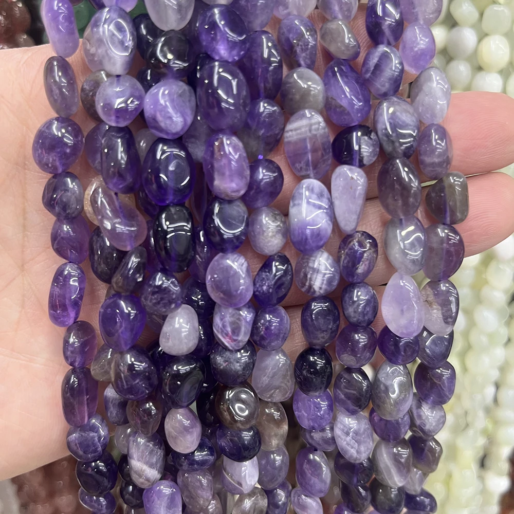 8-10mm Irregular Natural Stone Amethyst Jades Agates Citrines Amazonite Quartz Beads For Jewelry Making DIY Bracelet Ear Studs