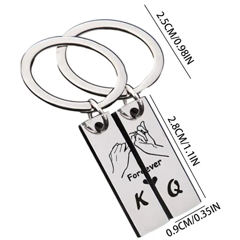 พวงกุญแจคู่รัก1คู่ชุดพวงกุญแจตกแต่งกระเป๋าเป้สะพายหลังความรักตลอดกาลของขวัญคู่สำหรับวันครบรอบวันวาเลนไทน์ปีใหม่