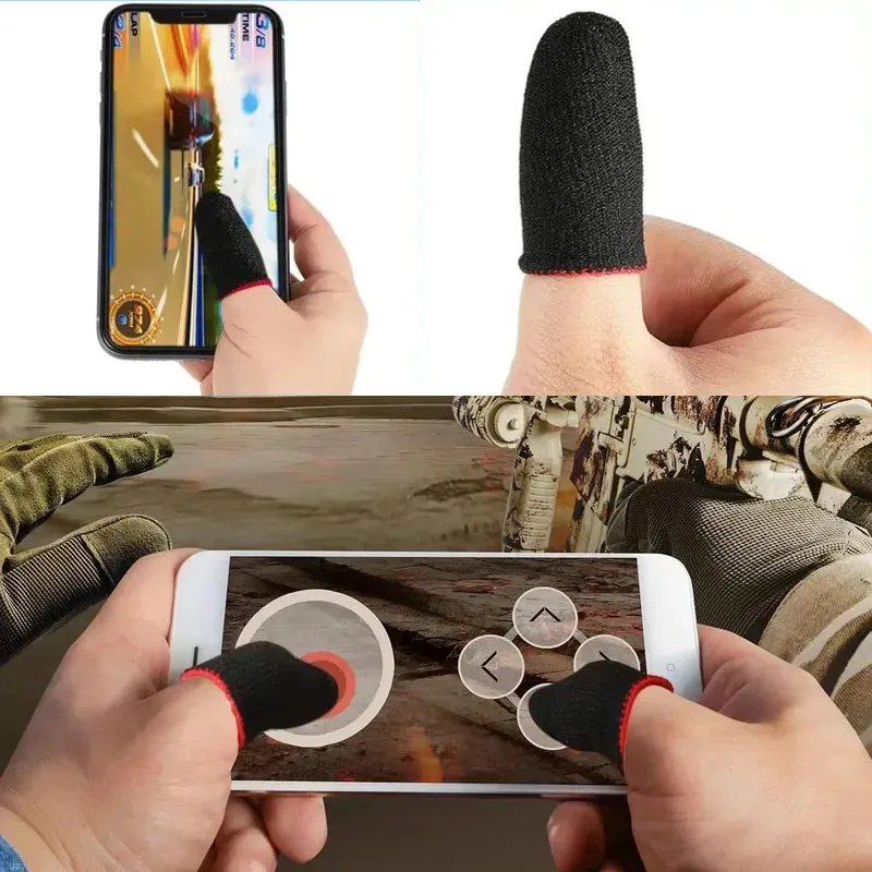 

20 шт., 40 шт., игровые рукава для пальцев для телефона, игровые ручные перчатки с сенсорным экраном, защита от пота, дышащий бесшовный чехол для пальцев