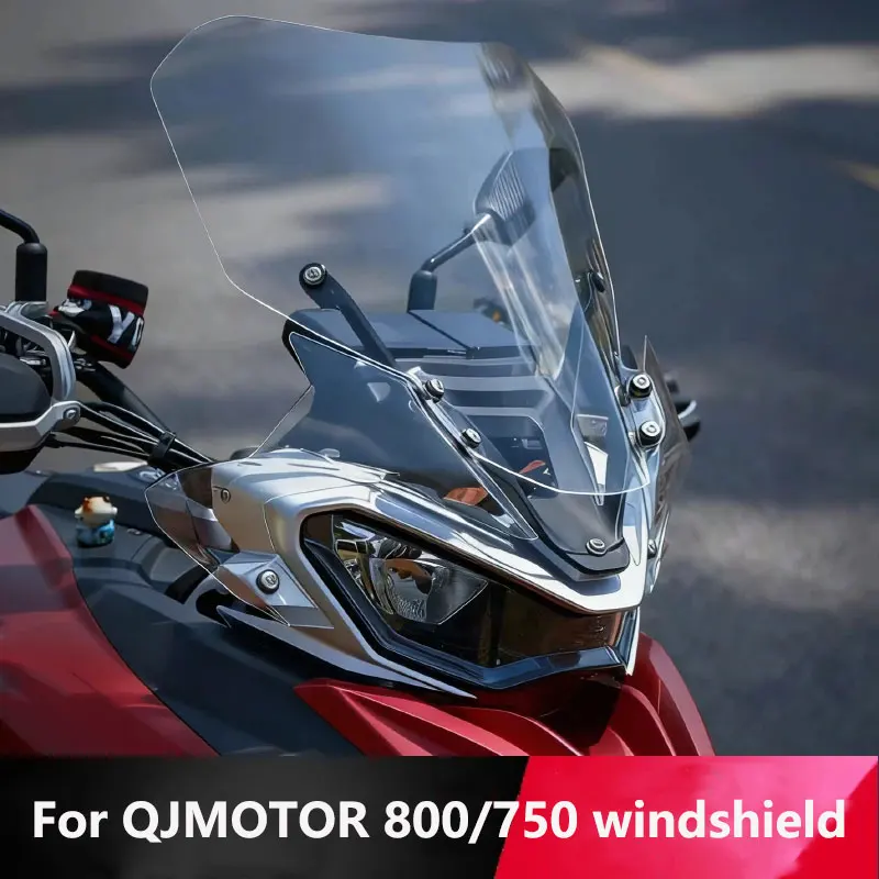 For QJMOTOR 800/750 Widened and heightened windshield windshield chest rain shield Increase deflector Modification Accessories