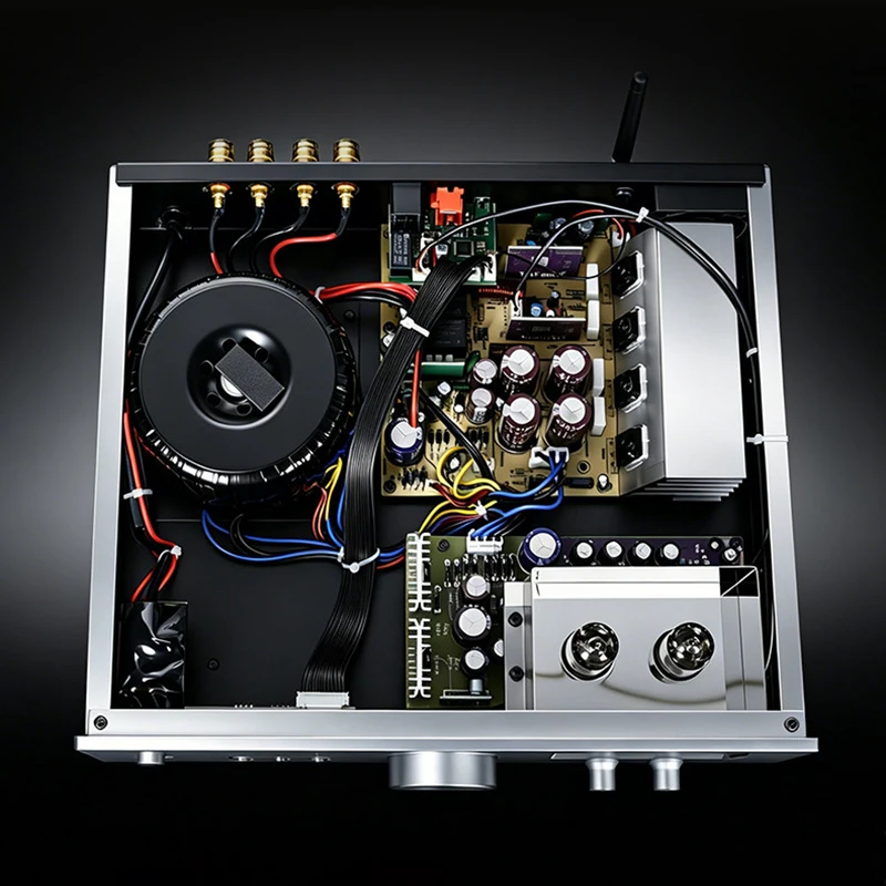 K9 Class AB HiFi Tube Power Amplifier Bluetooth 5.0 150W Output Power Home Audio Amplifier 5198 1941 Chips Toroidal Transformer