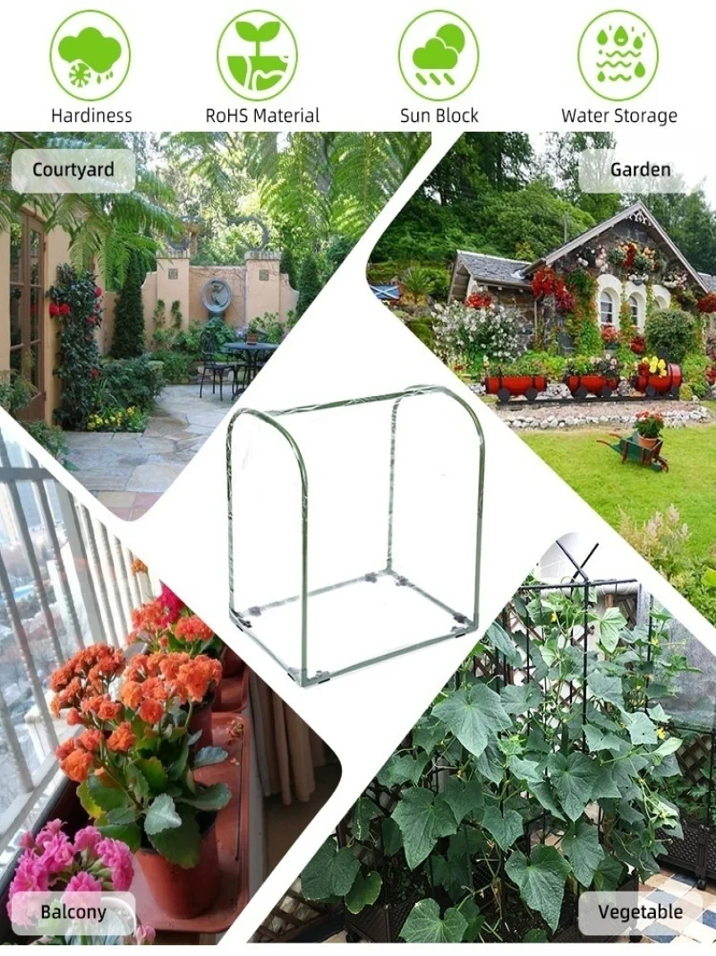 Multi-purpose folding portable mini home gardening waterproof hardy small greenhouse succulent flowers flowers small warm room