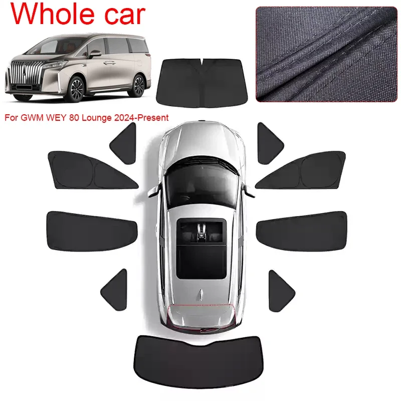 

Car Black Windows Privacy Sunshade Auto Anti-UV Heat Insulation Protect Cover Interior Accessories For GWM WEY 80 2024-Present