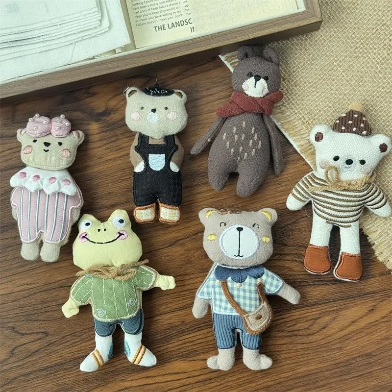 Cartoon Bear Soft Fabric Brooch DIY Garment Decor Parts Multi Use for Woman Girls Shoe Hat Hair Accessory All Season Decor Pins