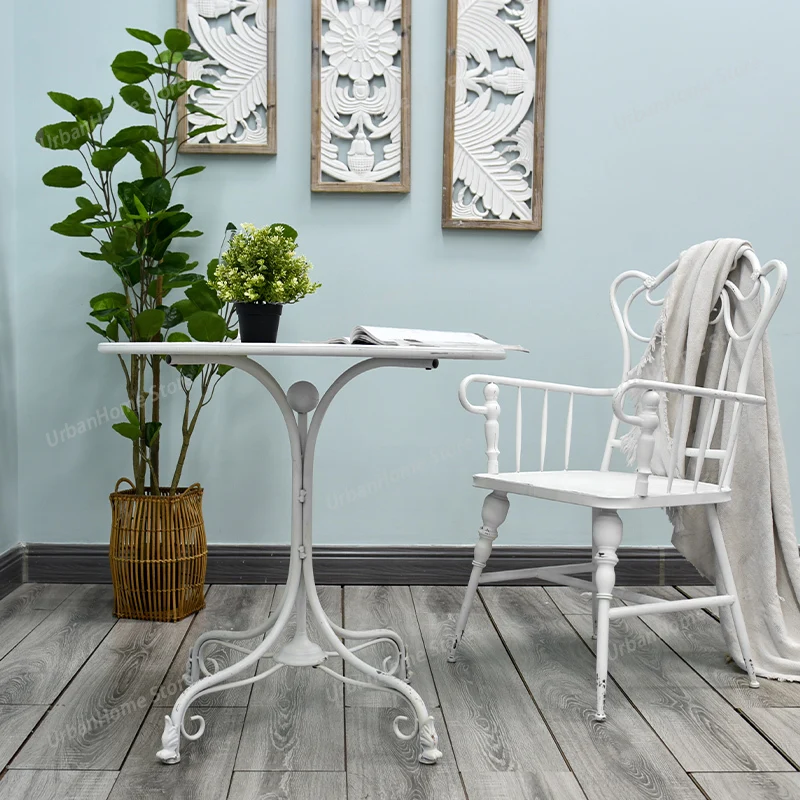 

Desk Side Café Tables Coffee Balcony Tea Negotiating Reception Café Tables Modern Iron Café Furniture La Table Basse MHKFZ