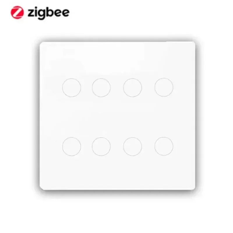 Brazil Tuya Zigbee Light Switch Touch Sensor Panel Tuya Smart Life Neutral Wire 4/6/8 Gang Remote by Alexa Dot Google Home