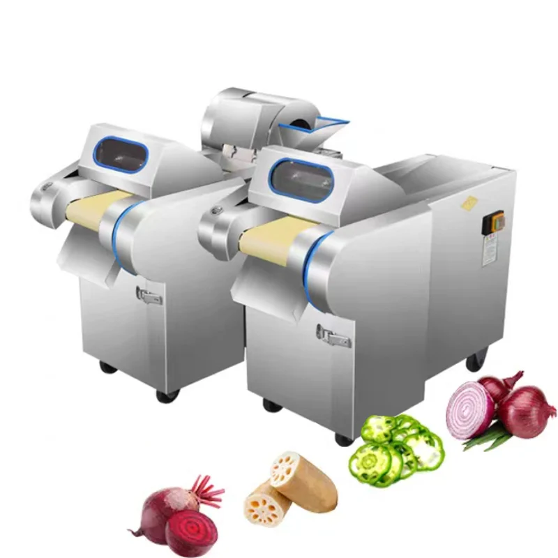 Vegetable Slicer Chopper Machine Stainless Steel Leek Celery Eggplant Vegetable Cutting Machine Vegetable Fruit Slicer 220V/110V