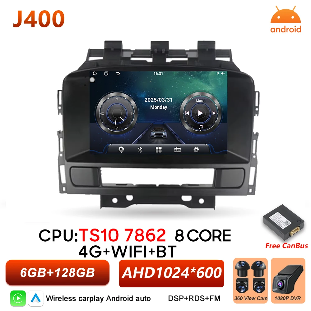 Android 16 Auto autoradio voor Opel Astra J Buick Excelle GT XT 2010 2011 2012 2013 2014 Draadloze Carplay Video Multimedia Speler