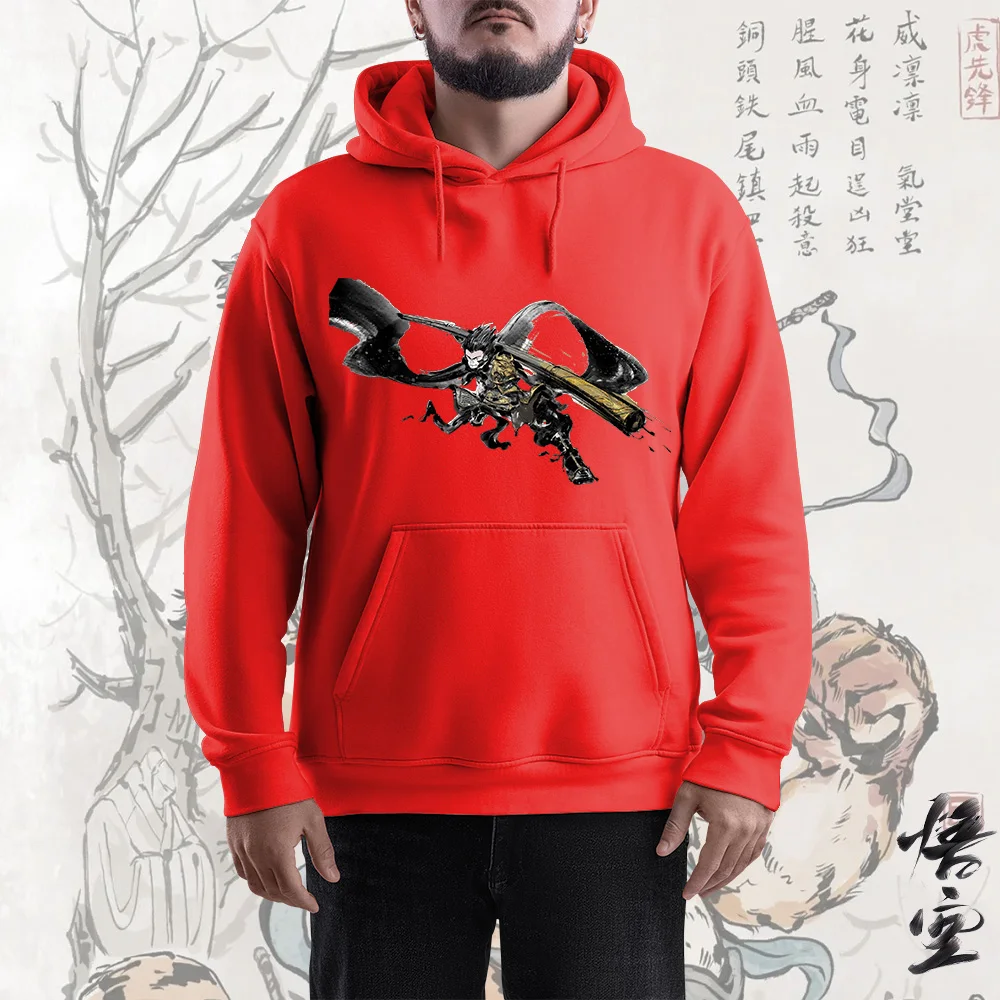 Golden Cudgel Sun Wukong handsome men hoodie S-3XL multi-size overbearing trend of printed men's long sleeve hoodie coat