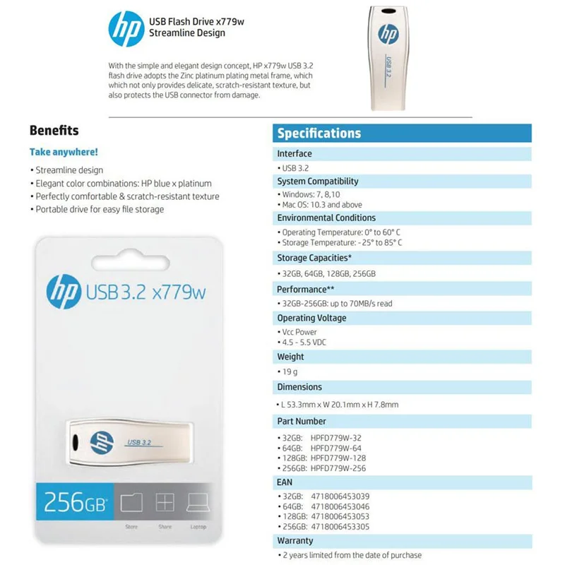 جهاز كمبيوتر محمول Macbook Macbook HP ، تصميم ذاكرة دفع وسحب بندريف معدني لجهاز كمبيوتر محمول Destops