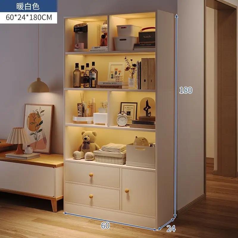 LH bookshelf floor-to-ceiling living room dust-proof with door shelf figure display cabinet wall cabinet