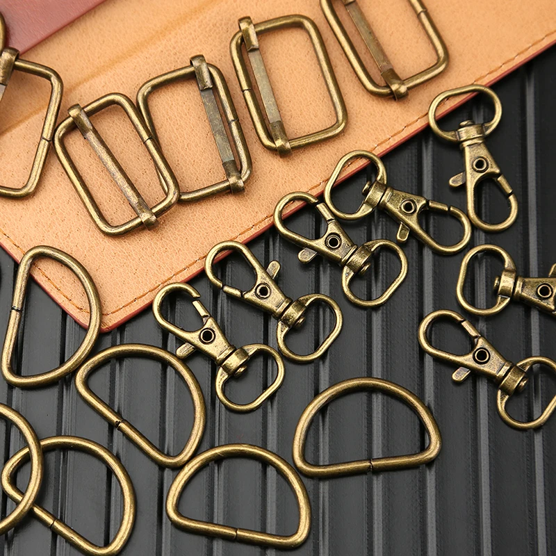 KRABALL 30PCS Adjuster Buckle Belt Key Chain Slide Buckle Middle Center Bar for Bag Strap Belt Webbing and Leather Strap Making