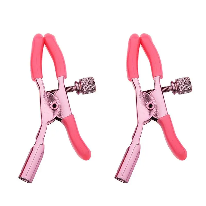 1Pair Colorful Metal Nipple Clamps Suckers for Women Teasing Sensory Sex Toys Adult Stimulating Accessories view 4