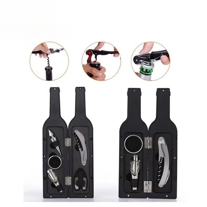 

Vintage Creative Christmas Gifts Wine Bottle Kit with Bottle Opener Modern Tools Wine Styling Design Gift Set