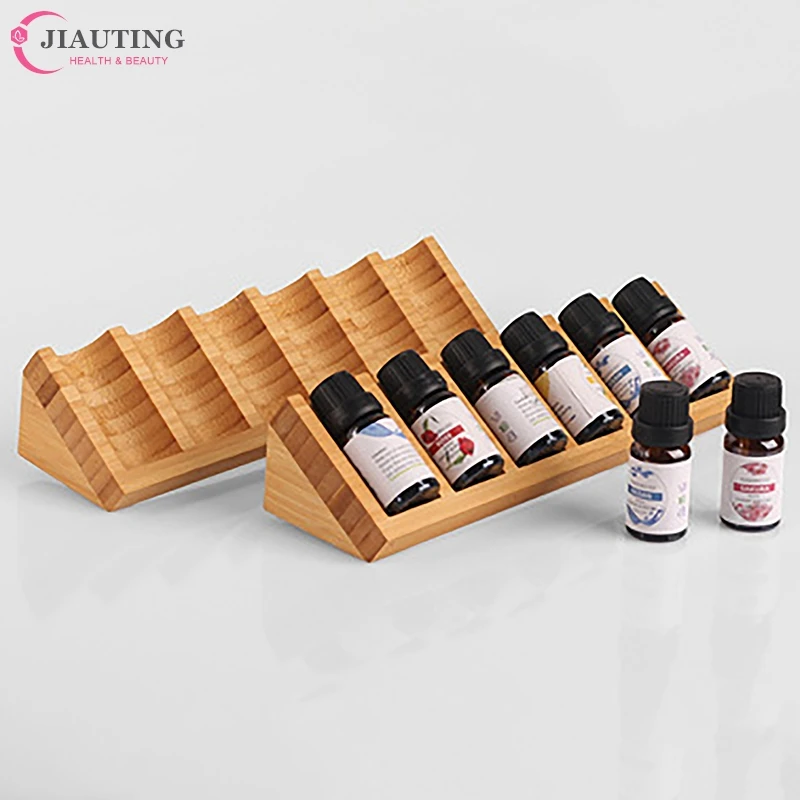 Présentoir en bois pour stockage d'huiles essentielles, porte-bouteille de parfum, 6 trous, lisse, DoTERRA, château essentiel, T1, 1PC
