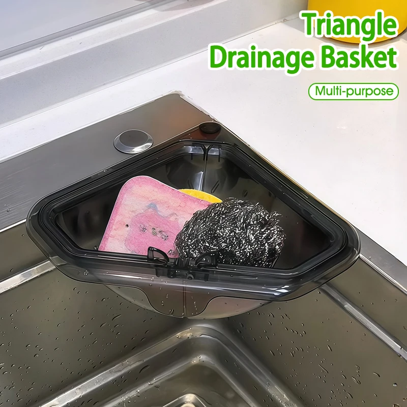 

Separate Triangle Anti-leak Sink Drain Basket Filter Magnetic Hanging Food Waste Collector Anti-Rust Kitchenware Storage Holder