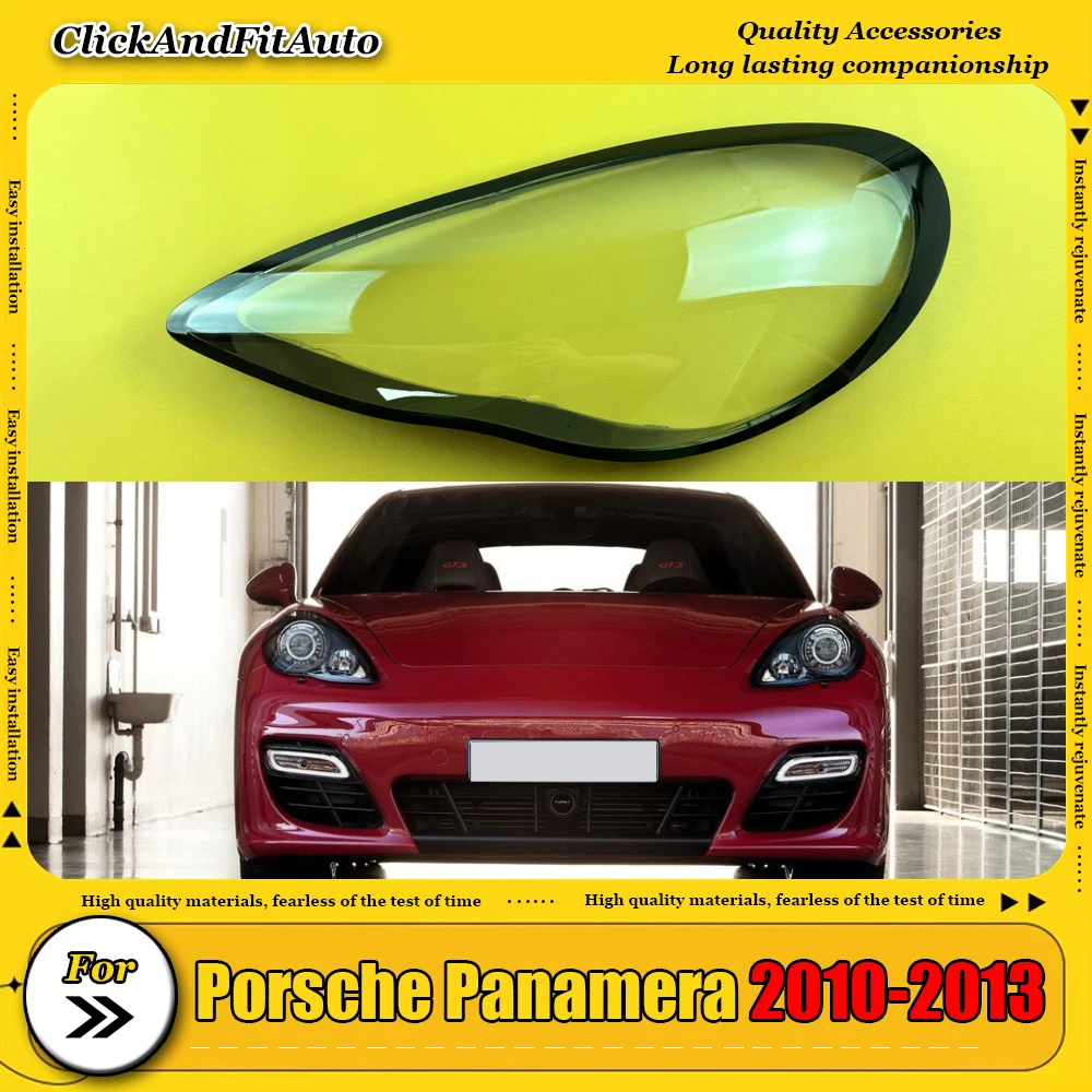 

For Porsche Panamera 2010-2013 Car Front Headlamps Glass Cover Transparent Lampshades Lamp Shell Masks Headlight Cover Lens Caps