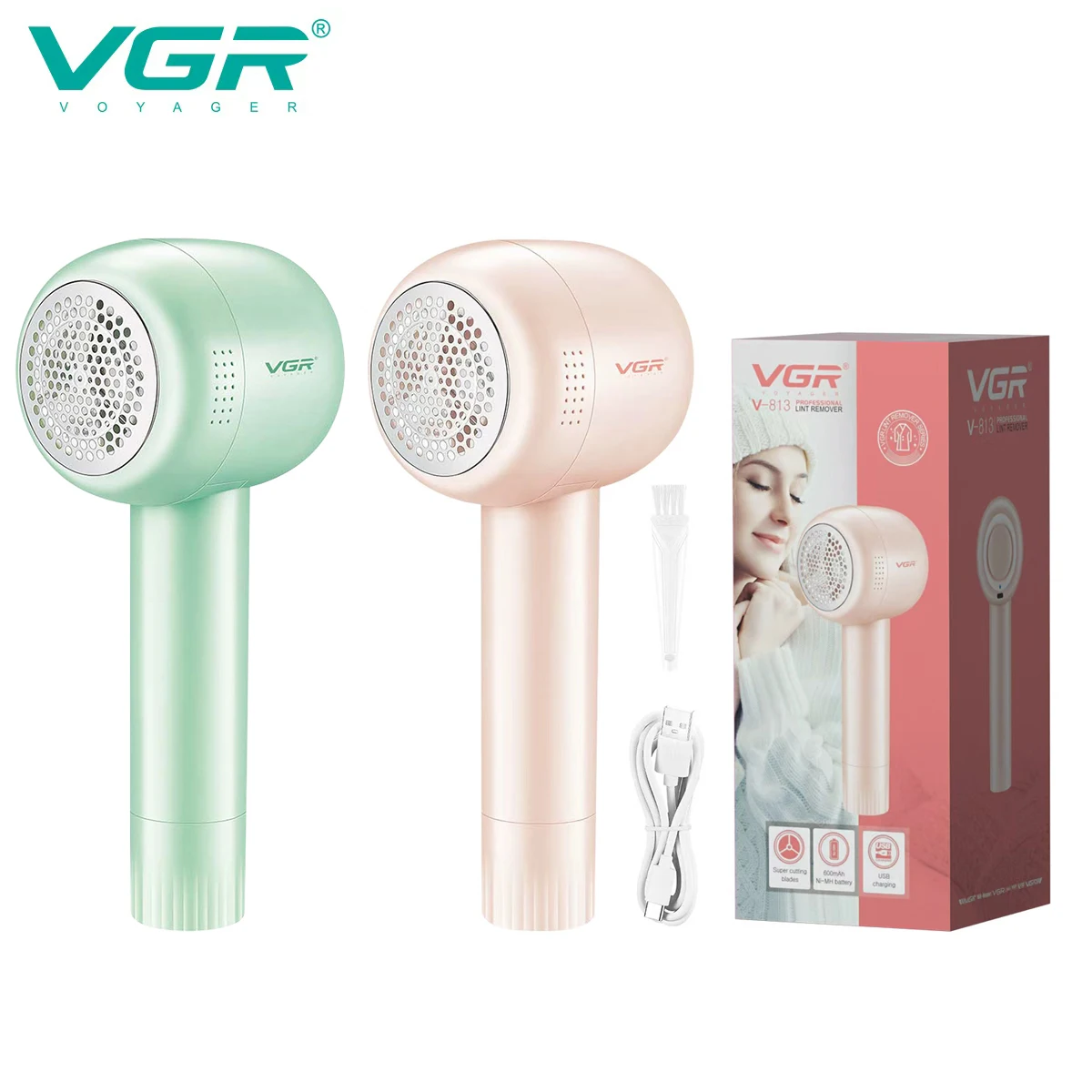 VGR V-813 يده الشعر الكرة المتقلب مريحة التنظيف العميق الملابس ورقة السجاد المنزل السفر جهاز إزالة الشعر الكهربائي #3