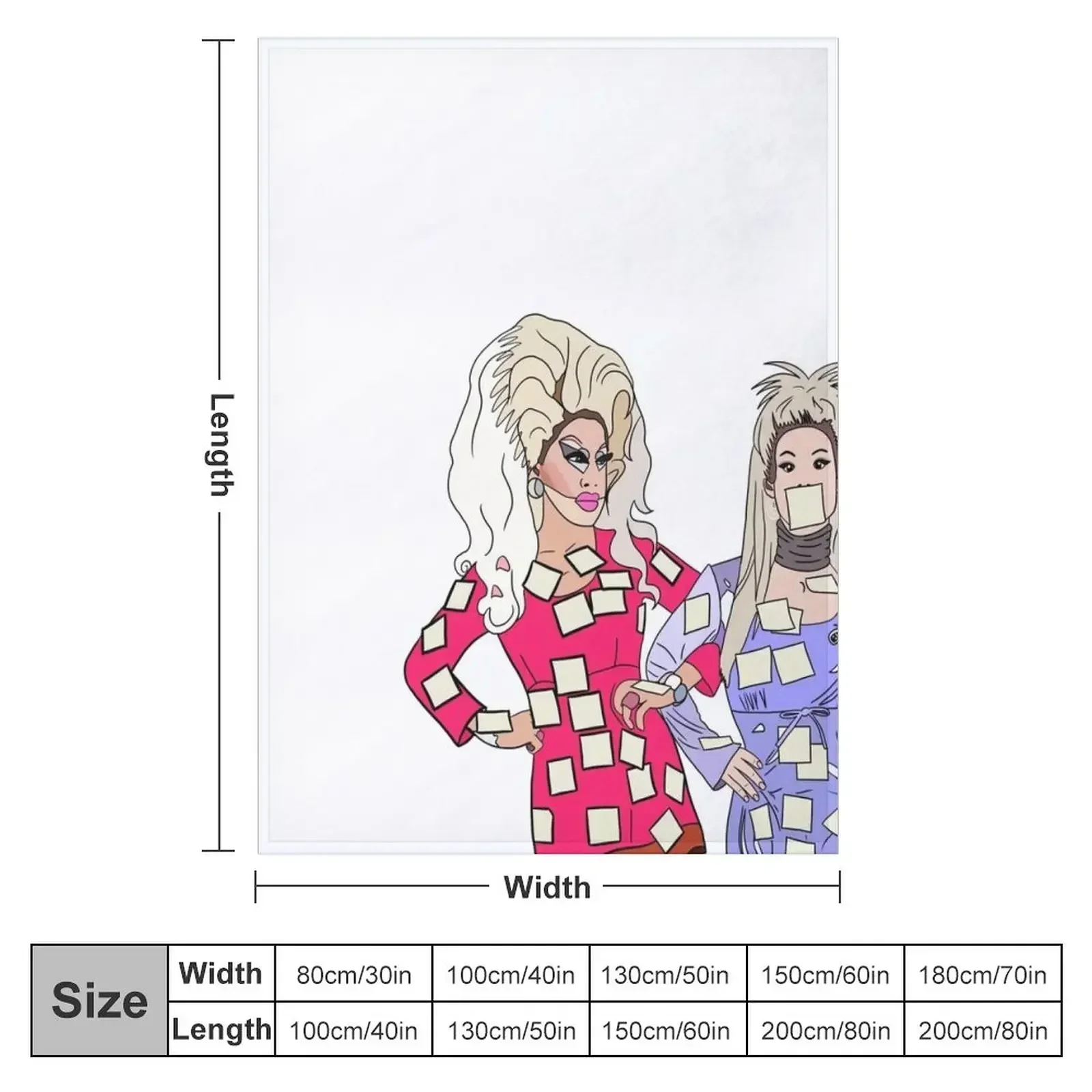 Katya and trixie Pop art 2.0 Throw Blanket Bed Fashionable for babies Blankets