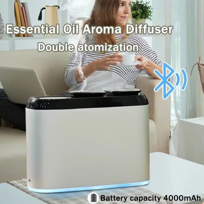 Electric Aroma Diffuser USB Rechargeable Aromatherapy Diffuser Hotel Oil Diffuser Machine Double Head Home Air Fresheners