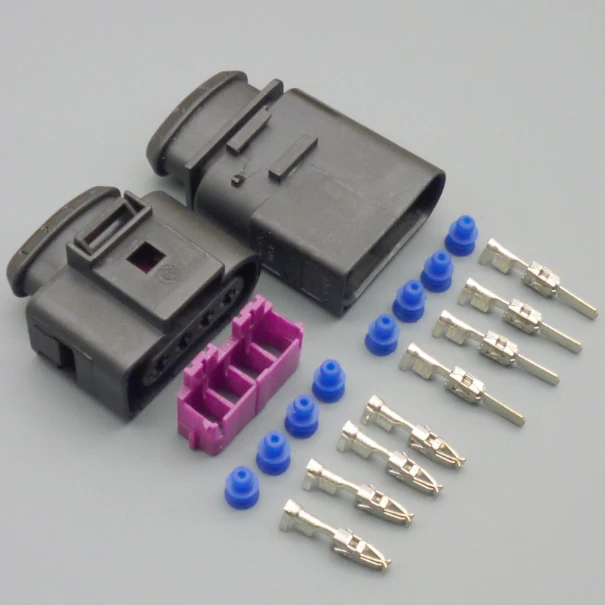 shhworldsea 4 Pins Male Plug Female Socket 4B0973724 638245-1 1J0973724 1J0973824 Auto Ignition Coil Wire Connector For VW Audi