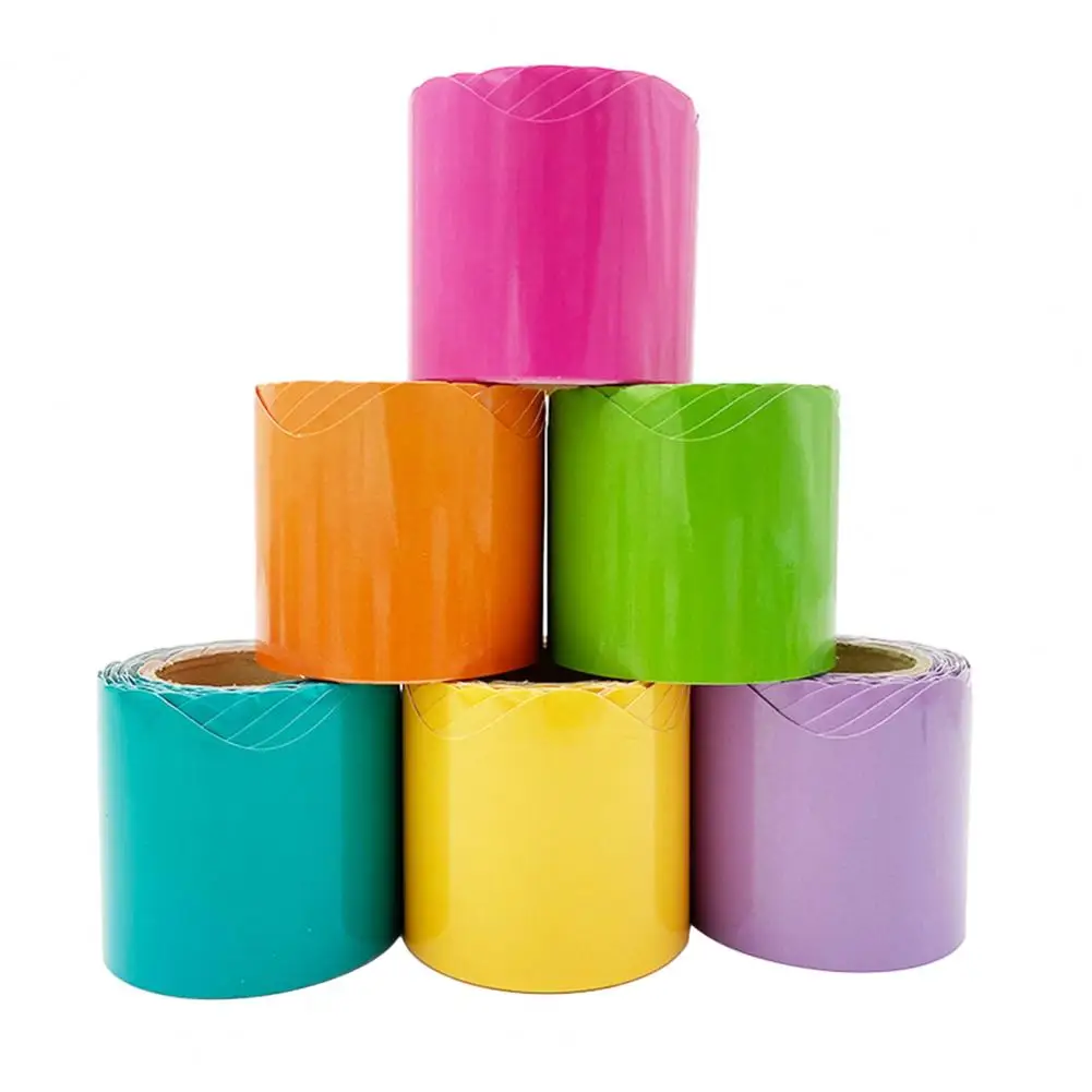 Party Supplies Classroom Decoration Vibrant Classroom Bulletin Board Borders 6 Colorful Rolls for Chalkboard Office for Teachers