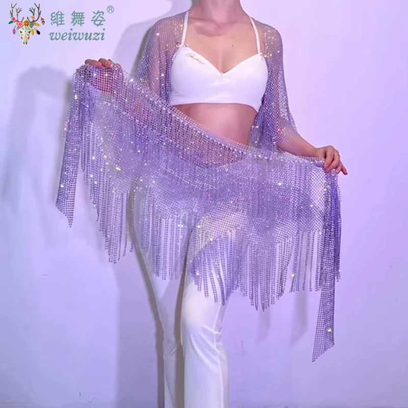 Cinturón de actuación de danza del vientre para mujer, bufanda triangular elegante con borlas, cadena de cintura para glúteos, bufandas de cadera para danza del vientre para niños y adultos