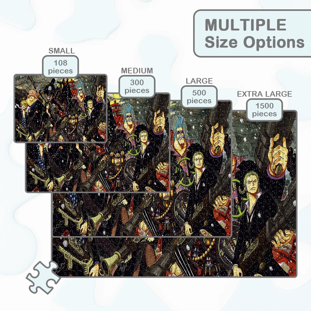 원피스 루피 대형 성인용 직소 퍼즐 전설적인 밀짚모자 크루 장난감 취미 클래식 애니메이션 재미있는 가족 퍼즐 게임 어린이 성인용