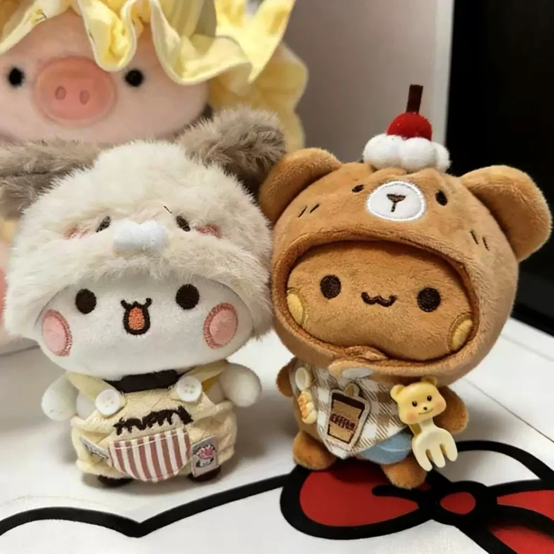 Nuevo Peluche de Panda Bubu y Yier, Juguete de Anime Suave, Oso de Peluche Kawaii, Colgante para Llaves de Coche, Decoración, Regalo para Parejas