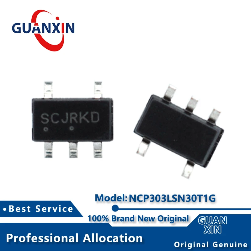 

100% New Electronic NCP303LSN30T1G NCP303LSN30T1 Marking SCJRKD SOT-23-5 NCP303