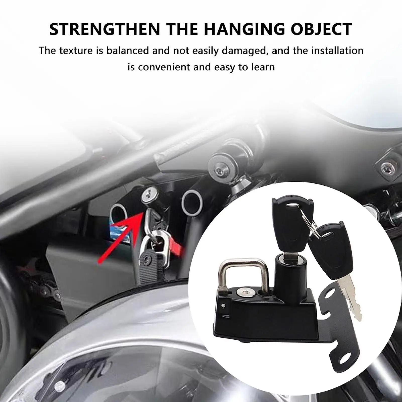 

Motorcycle Helmet Lock Easy Installation Padlock for Rebel 250 300 500