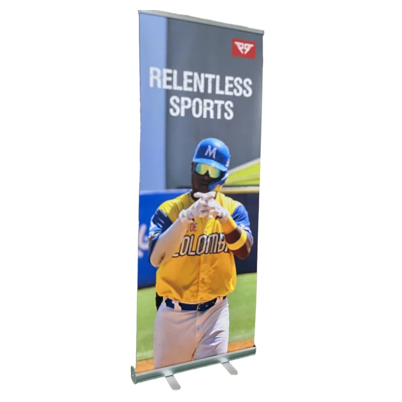 

【Hot】Wholesale Hot Sale A4 Cus-tom Wide Base Roll up Banner Kakemono Stand Mini Pull up Banner
