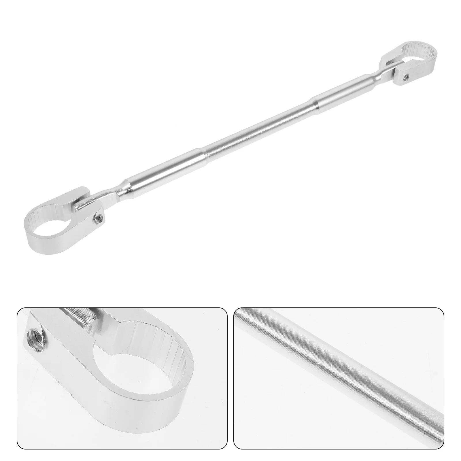 

Motorcycle Reinforcement Cross Rod Handlebar Extension Bracket Balance Riser Mount Clamp Silver Dad
