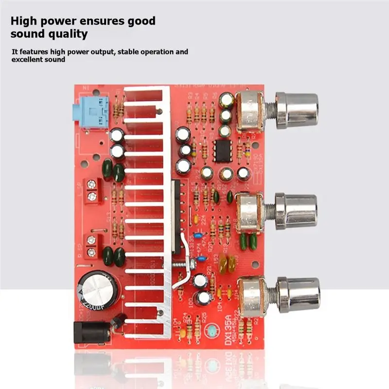 M52K-Car Power Amplifier Board Car Power Amplifier Board HA135 DC12V 50W With Electroplated Silver Knob Stereo Dual-Channel Asse