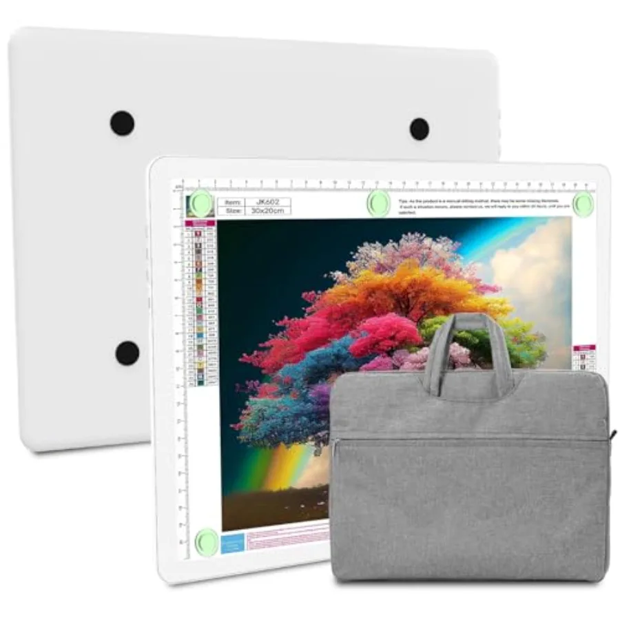 

Rechargeable Light Pad, Magnetic LED Light Board with Physical Button, Super Bright Diamond Art Light Pad, Ultra-Thin Light Box