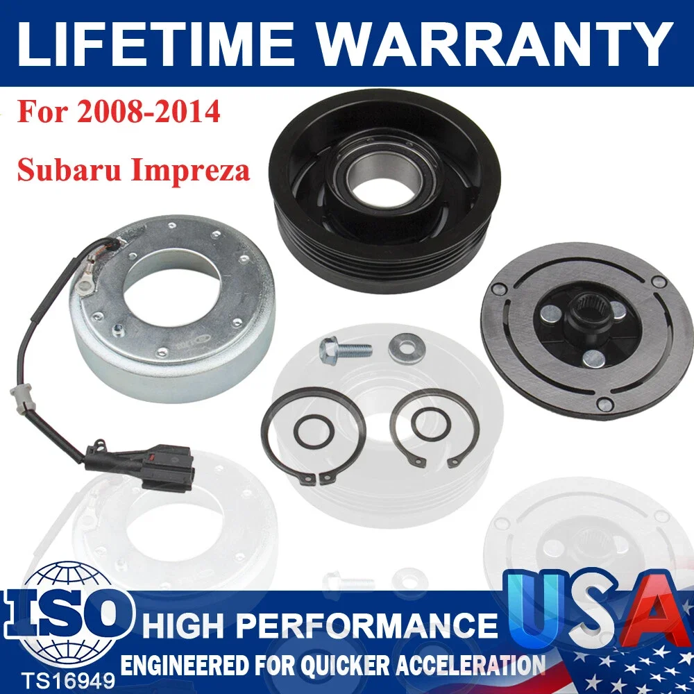 

For 2008-2014 Subaru Impreza WRX STI 2.0L 2.5L A/C Compressor Clutch Kit 12V AC