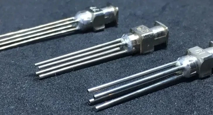 

Electrospinning Co-spinning Needle Multiple Tube Output One Inlet divide into Multiple Outlets High Spinning Efficiency