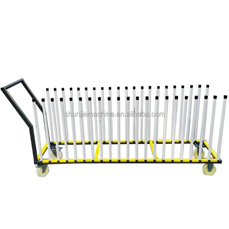 ที่กําหนดเอง 20 ชั้น Cargo Storage Rack แผงหน้าต่างกระจกแผ่น Sorting Moving Trolley