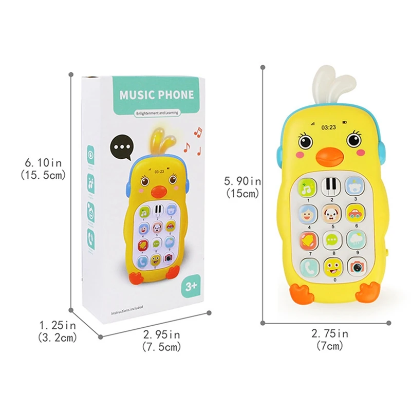 Simulation Telephone Musical Mobile Toy Music Sound Light Effect Children Mobile Sleeping Artifact