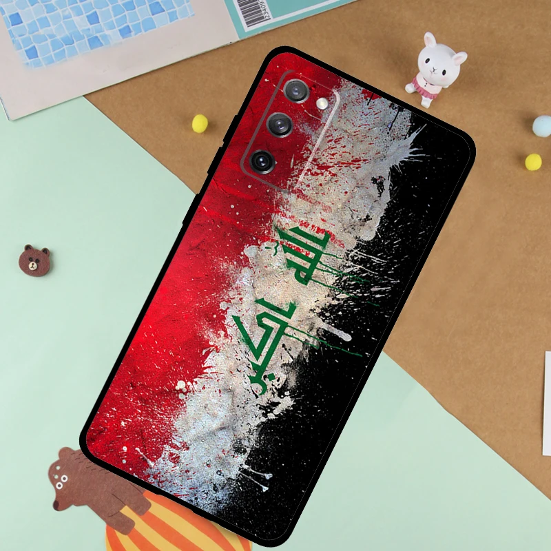 Iraqi Iraq Flag Case For Samsung Galaxy S23 S22 Ultra S21 S20 FE S8 S9 S10 Note 10 Plus Note 20 Ultra Cover