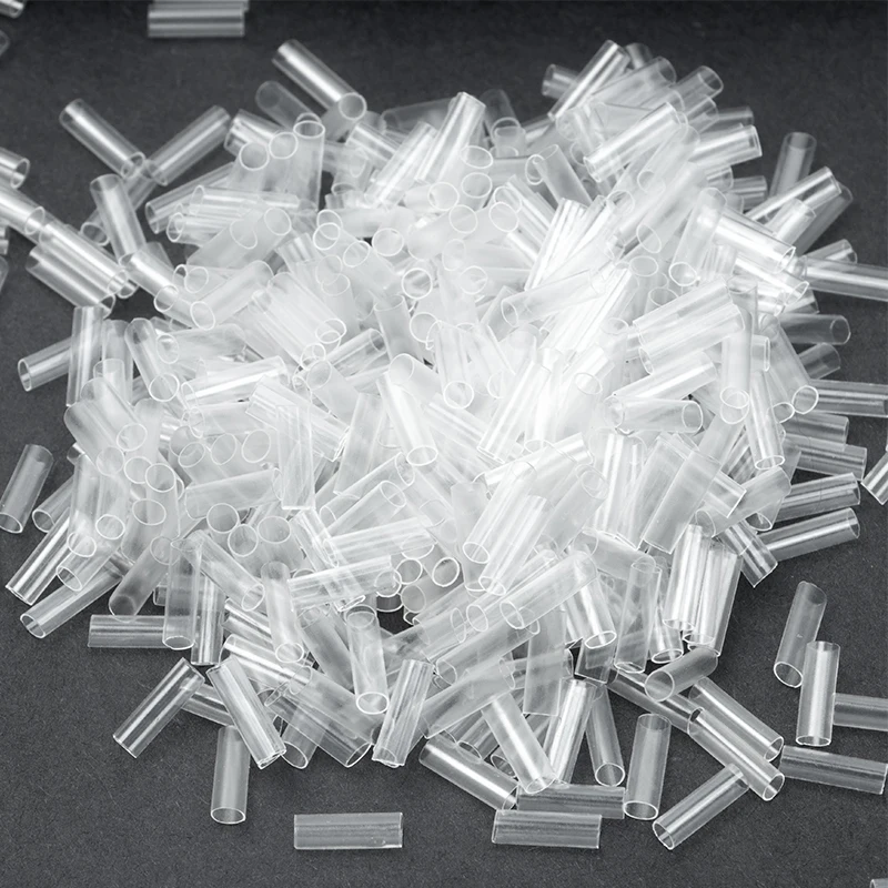 

500pcs Hair Extensions Heat Shrink Tubes itip human hair extension tools Without adhesive 2.5*10mm Fusion Hair Accessories tools