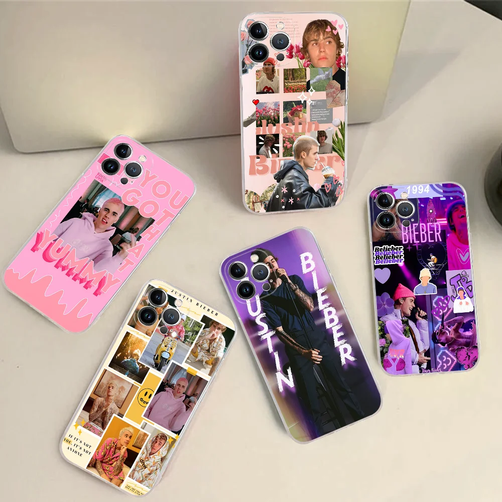 Funda de teléfono J-Justin B-Bieber de silicona suave para Iphone 16 15 14 13 12 11 Pro Mini XS MAX Plus X