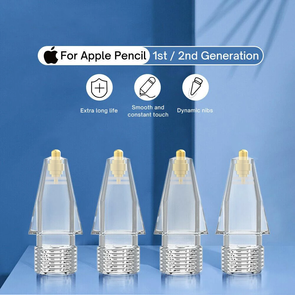 Ersatzspitzen für Apple Pencil 1 2 Stylus Pen Geräuschreduzierung Ersatzspitze für iPad Pencil Tablet-Stift Zubehör Universal – Detail 1