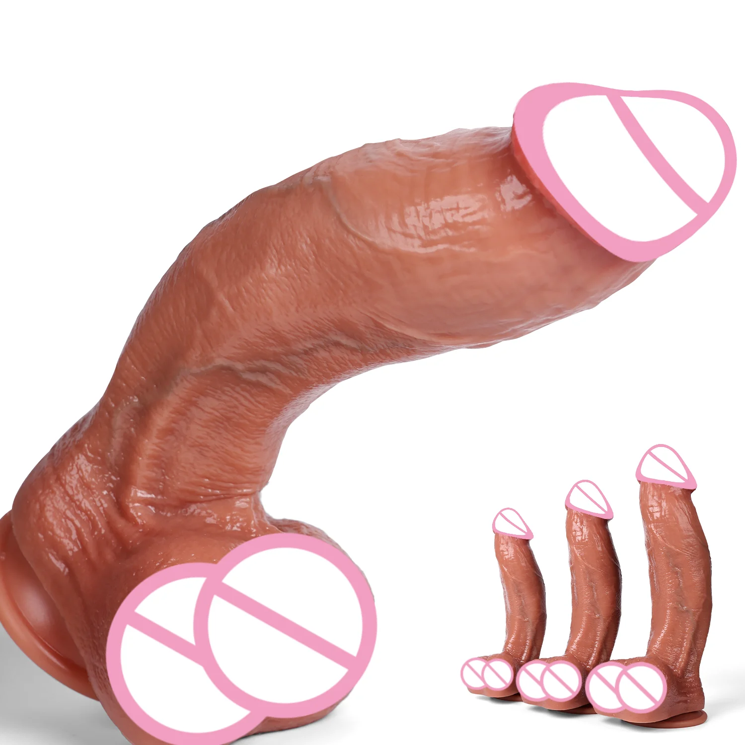 Realistic Huge Dildo Soft Double Silicone Dildos Vaginal Masturbation Adult Sex Toys Suction Cup Big Dick Penis Adult Supplies