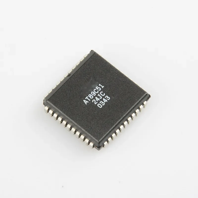 Original AT89C51-24JC PLCC44 package, memory chip