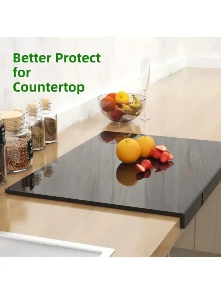 1pc Durable Non-Slip Acrylic Cutting Board - Food Contact Safe, Easy to Clean, Kitchen Countertop Protector - Ideal for Home