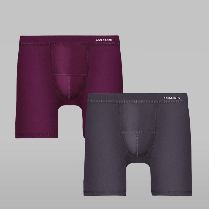 

Мужское спортивное нижнее белье с удлиненными штанинами, боксеры из модала для бега, быстросохнущие длинные боксеры с защитой от износа ног