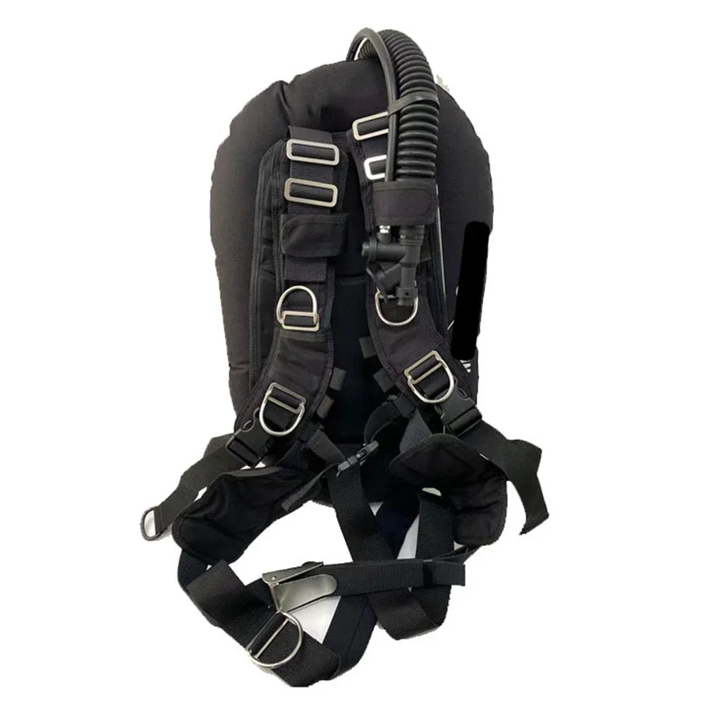 Adjustable Diving Harness Backplate Harness Set Long-lasting Buckles Neoprene Shoulder Pad Rust-resistant Metal Parts