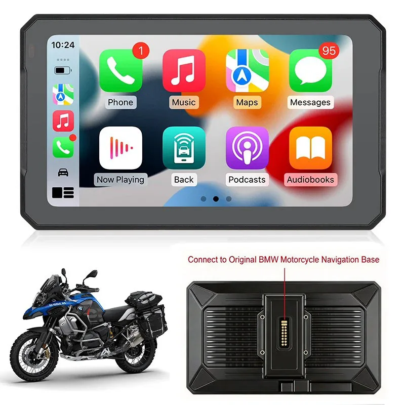 

7-дюймовый беспроводной Carplay для BMW R1200GS R1250GS S1000XR R1300GS портативный мотоциклетный навигатор CarPlay Android автоматический навигационный экран